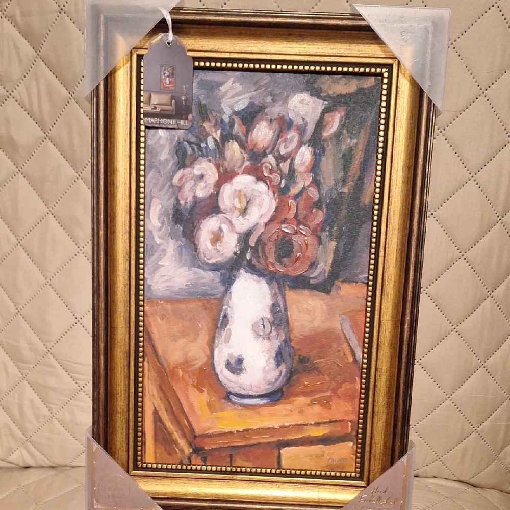 Elegant Floral Wall Art with Gold Frame